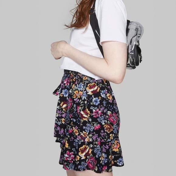 Floral Ruffle Mini Skirt - Picture 2 of 5
